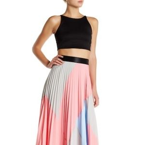NWT Gracia High Waisted Colorblock Maxi Skirt